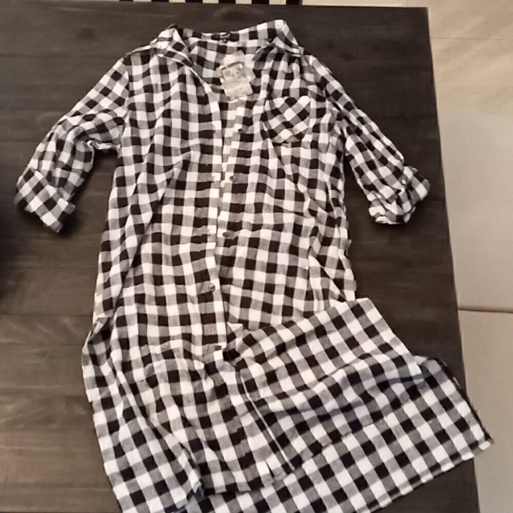 Long mid-sleeve love Jay checkered dress shirt
